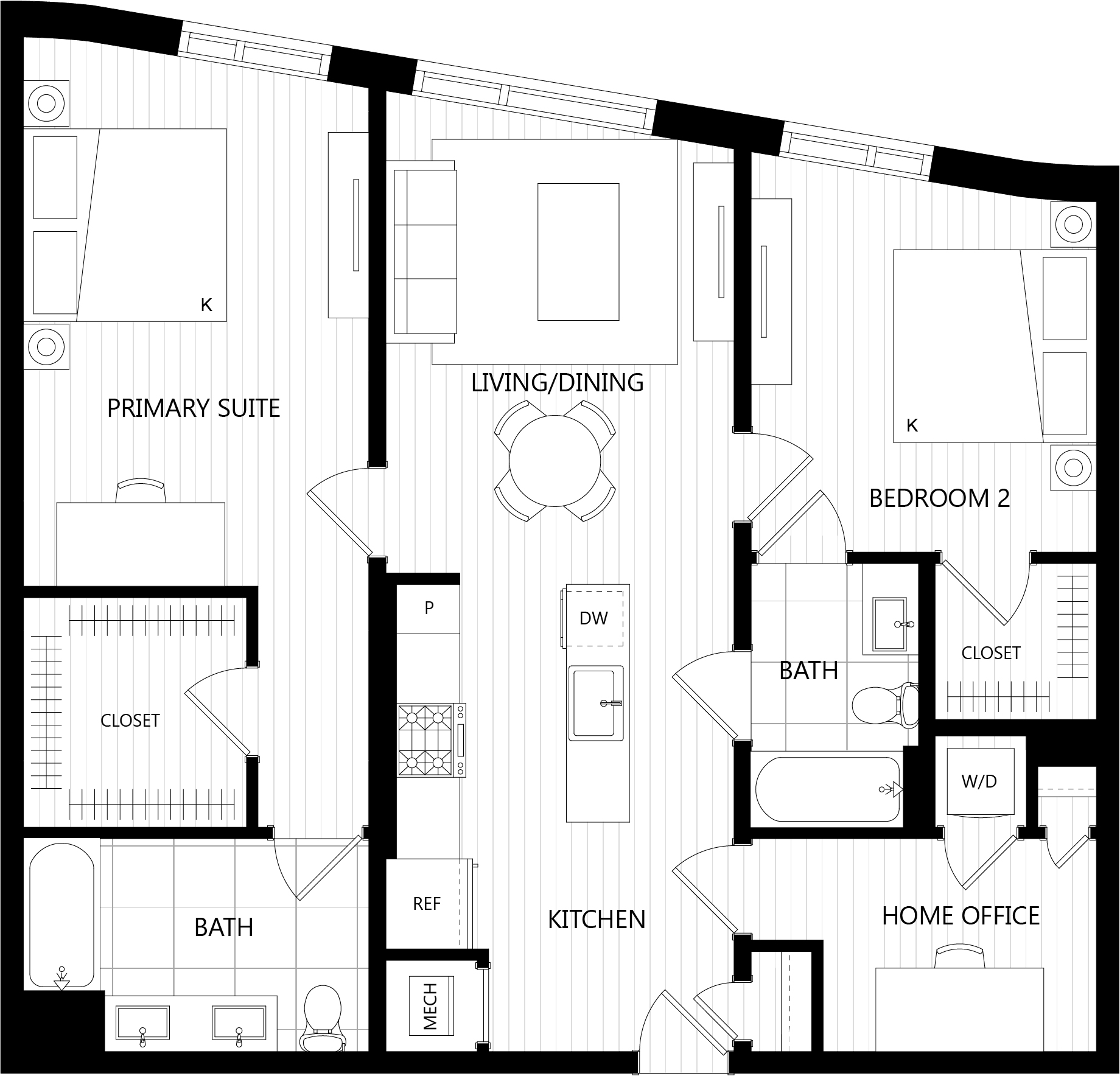 Floor plan of a Residences at Mazza luxury apartment in DC